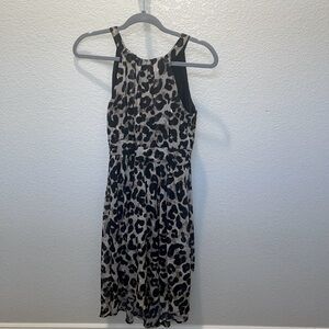 Leopard print halter dress. Size 0/P.